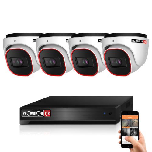 Provision AHD-23 Dome 4 kamerás megfigyelő kamerarendszer 2MP FULL HD
