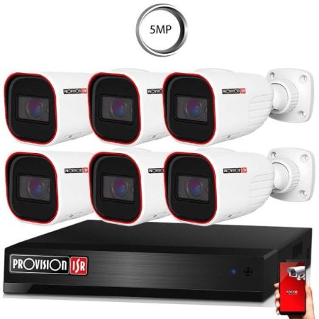 5 MegaPixel Provision AHD-30 6 kamerás megfigyelő kamerarendszer
