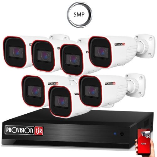 5 MegaPixel Provision AHD-30 7 kamerás megfigyelő kamerarendszer