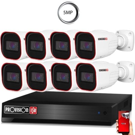 5 MegaPixel Provision AHD-30 8 kamerás megfigyelő kamerarendszer