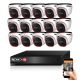 Provision AHD-30 Dome 15 kamerás kamerarendszer 5MP 5xZOOM