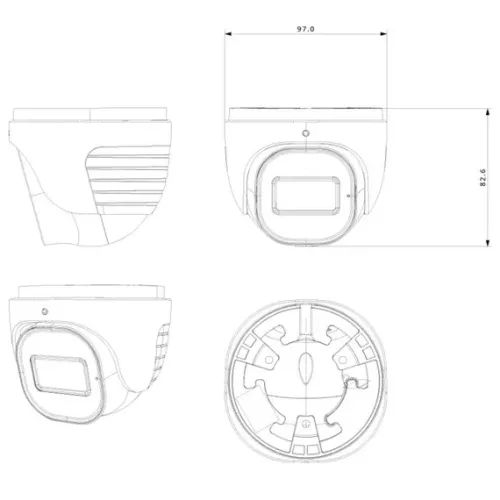 Provision PR-DH-33K0AB-28 3K AHD hibrid LED dómkamera – részlet