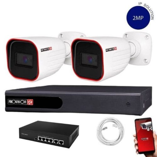 Provision 2 biztonsági kamerás IP kamera rendszer 2MP