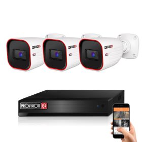 Provision 3 biztonsági kamerás IP kamera rendszer 2MP