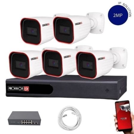 Full HD 5 kamerás IP kamera rendszer