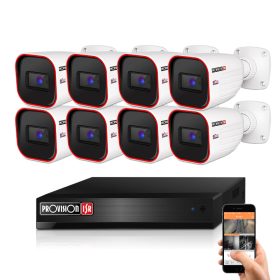 Provision 8 biztonsági kamerás IP kamera rendszer 2MP