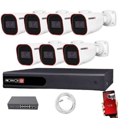 Provision IP kamera rendszer Full HD 2 MegaPixel 7 kamerás