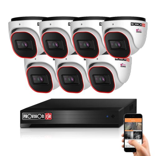 Provision 7 dome biztonsági kamerás IP kamera rendszer 2MP
