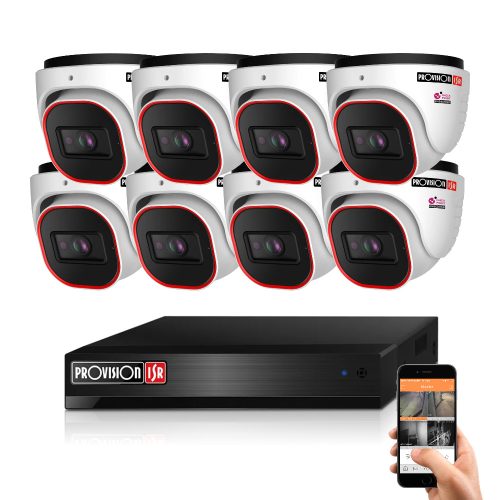 Provision 8 dome biztonsági kamerás IP kamera rendszer 2MP