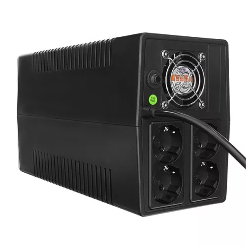 S-Link MIGHT U100 szünetmentes tápegység (1000VA, 12V7Ah*2, 600W, Line-Interactive, 4 db töltő aljzat)