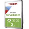 Toshiba Belső HDD 3.5" - S300 Surveillance 2TB (Bulk; Biztonságtechnikai rögzítőkbe; 128MB / 5400RPM)