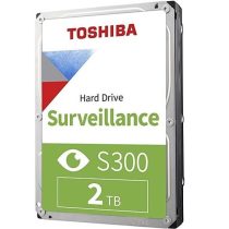   Toshiba Belső HDD 3.5" - S300 Surveillance 2TB (Bulk; Biztonságtechnikai rögzítőkbe; 128MB / 5400RPM)