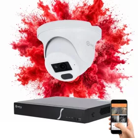   Safire 1 dome biztonsági kamerás IP kamera rendszer 2MP színes éjszakai képpel