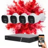 Safire 4 biztonsági kamerás IP kamera rendszer 6MP színes éjszakai képpel