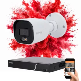   Safire 1 biztonsági kamerás IP kamera rendszer 8MP színes éjszakai képpel