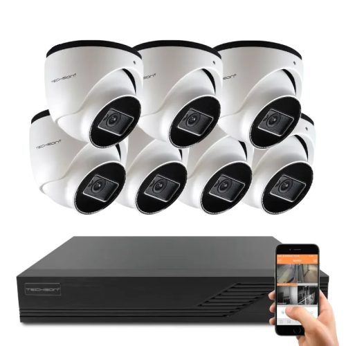 Techson 7 dome biztonsági kamerás IP kamera rendszer 4MP