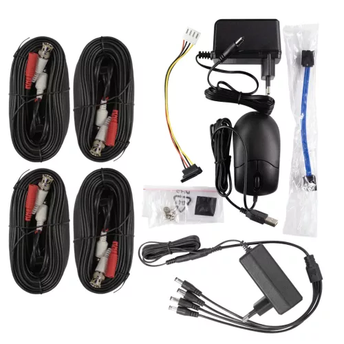 Techson 4 kamerás rendszer szett (2MP, színes éjjellátással, 4 csatornás rögzítővel)