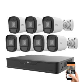 Uniview 7 biztonsági kamerás 5MP kamerarendszer