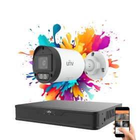   Uniview 1 kamerás IP kamera rendszer 4MP színes éjszakai látással