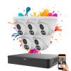 Uniview 5 dome kamerás IP kamera rendszer 4MP színes éjszakai látással