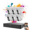 Uniview 6 dome kamerás IP kamera rendszer 4MP színes éjszakai látással