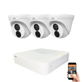 Uniview 3 dome kamerás IP kamera rendszer 4MP