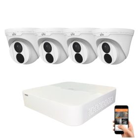 Uniview 4 dome kamerás IP kamera rendszer 4MP