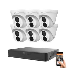 Uniview 6 dome kamerás IP kamera rendszer 4MP