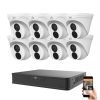 Uniview 8 dome kamerás IP kamera rendszer 4MP