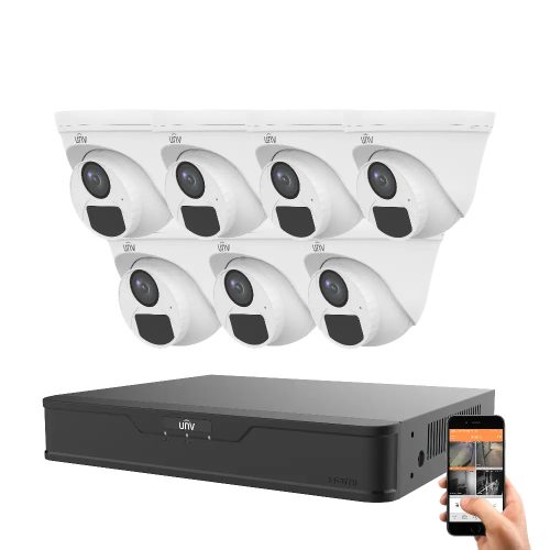 Uniview 7 dome biztonsági kamerás 5MP kamerarendszer