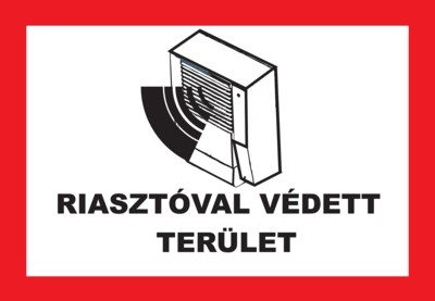 Riasztóval védett terület /matrica/ Riasztóval védett terület /matrica/